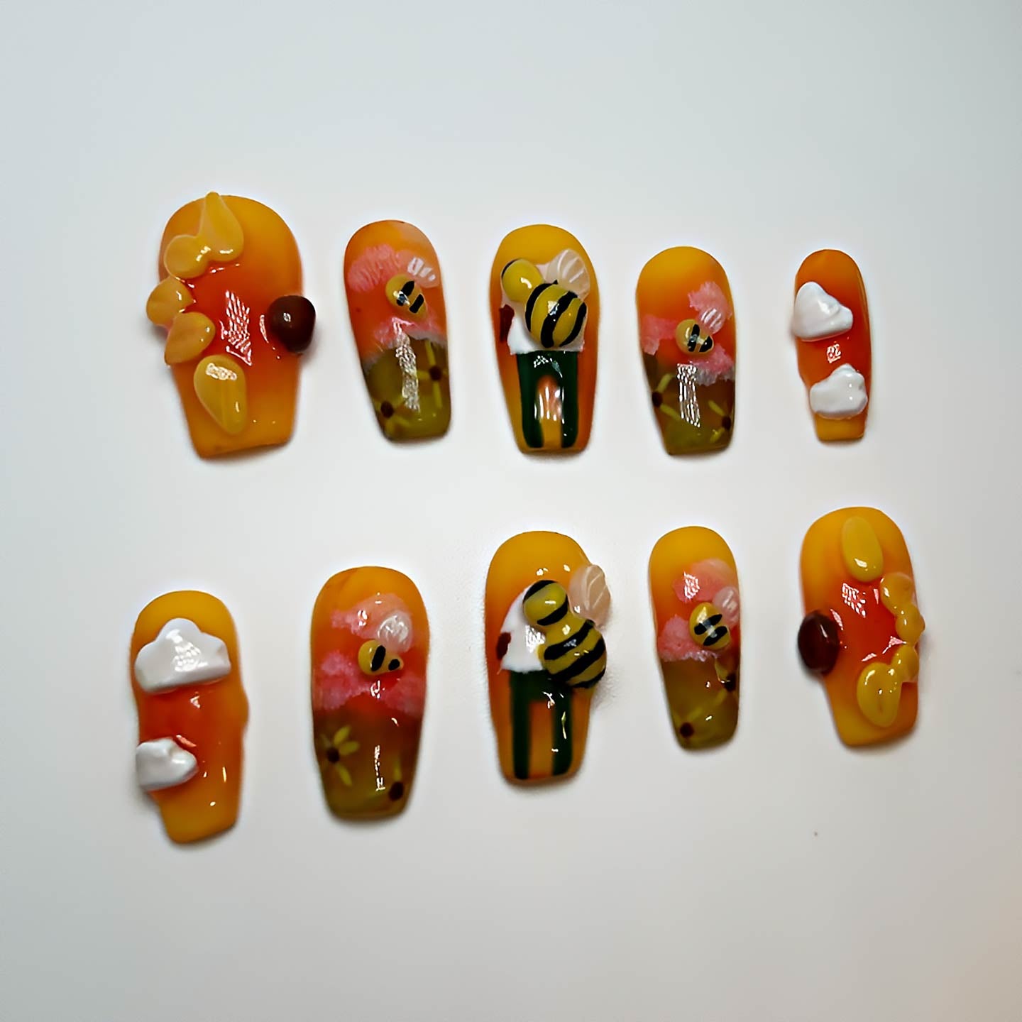 flower boy album inspired nails (tyler the creator)